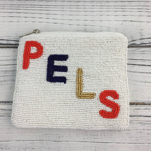 Santa Beaded Christmas Pouch Handmade Durable Anti-Theft Foldable Portable Coin Purse Holiday <b>Gift</b> <b>Bag</b> Magnetic Closure Evening - Product Image 5