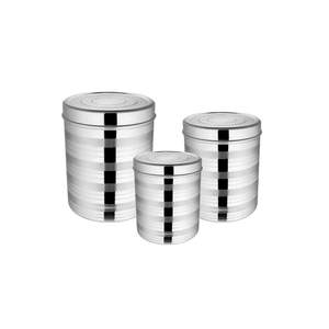 ตะกร้าสแตนเลสลึก3ชิ้นสำหรับเก็บและภาชนะบรรจุอาหาร - Product Image 3