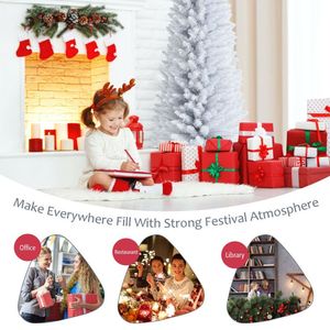 Albero di Natale Artificiale a Forma di Matita da 2,13 m con Supporto Metallico Pieghevole - Product Image 2