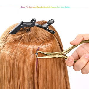 High Quality Professional Stainless Steel Hair Extension <b>Beading</b> Tool Kit Comfortable Handle Hand Tied Tools <b>Needle</b> Plier - Product Image 5