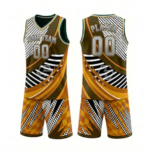 Ensemble de vêtements d'équipe pour adultes de haute qualité, personnalisé, imprimé par sublimation, ensemble de basket-ball respirant, 100% polyester, sur mesure - Product Image 3