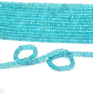 Cuentas Redondas Microfacetadas de Apatita Azul Cielo AAA+ de 4 mm, Cuentas Sueltas de Apatita Azul Marino Natural, Piedras Preciosas Semipreciosas para la Fabricación de Joyas - Product Image 4