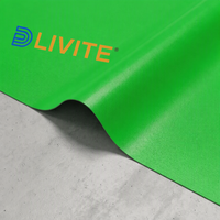 Bâche en tissu PVC tissé vert enduit 550g-650g/ Imperméable, résistante aux UV, écologique pour tentes industrielles et événementielles