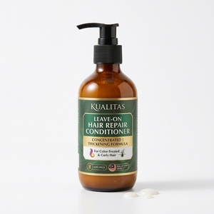 Concentrated Leave-On Hair Repair <b>Conditioner</b> Thickening Formula for <b>Color</b>-Treated & Curly Hair Anti-Frizz Malaysian Quality - Product Image 1