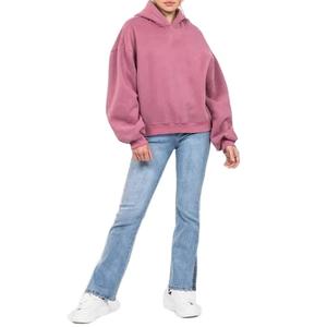 Gran calidad pesado grueso manga larga serigrafía logotipo personalizado 320 Gsm algodón OEM Puff Sudadera con capucha de gran tamaño para mujeres 2026 - Product Image 5