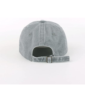 หมวกเบสบอล 5 ชิ้นส่วน สีเทา-น้ำตาล ผ้าฝ้ายฟอกสี โทนสีตัดกัน ทรงไม่แข็ง ปรับขนาดได้ ระบายอากาศ กันน้ำ สไตล์ลำลอง - Product Image 2