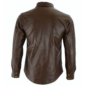 Camisas de cuero de diseño premium para hombre, tela suave, ajuste cómodo, ideal para oficina, fiestas y uso casual. - Product Image 3