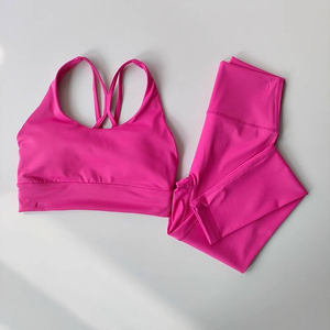 Conjunto de Yoga sin Costuras, Ligero, para Entrenamiento, Secado Rápido, Tejido Transpirable, para Gimnasio, Entrenamiento, Running - Product Image 3