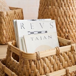 Handwoven Water Hyacinth Basket Low Square Storage <b>Box</b> Handmade Eco Friendly Sustainable Wholesale Bulk OEM Supplier Home Decor - Product Image 2