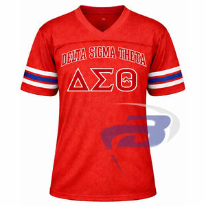 Camiseta Deportiva de Malla de Poliéster para Mujer Delta Sigma Theta DST Sorority, Diseño Atlético Rojo 1913, Antiarrugas y Transpirable - Product Image 1