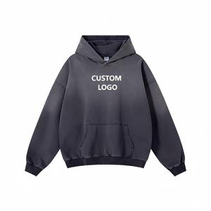 Sweat-shirts pour hommes de qualité supérieure, élégants, chauds et confortables, 100% coton, écologiques, à capuche surdimensionnée, imprimé numérique délavé à l'acide, parfaits pour l'hiver - Product Image 5
