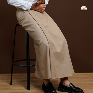 Sarong en lin beige pour homme, élégant et de qualité supérieure, uni, ethnique, traditionnel, longueur au sol, léger, séchage rapide, pour usage quotidien - Product Image 6
