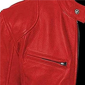 Chaqueta de Cuero para Hombre, Corte Ajustado, Abrigo de Invierno y Otoño, Cierre de Cremallera, Manga Larga, Estilo Motero, Ropa Transfronteriza - Product Image 4