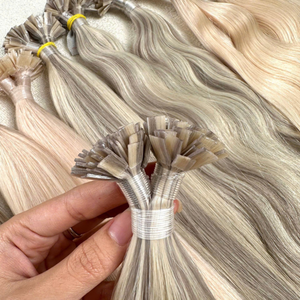 Virgin Hair Extensions Flat Tip K Tips Straight Blonde Hair Strands Double Drawn Machine Double Weft Vietnamese Hair Raw Hair - Product Image 5