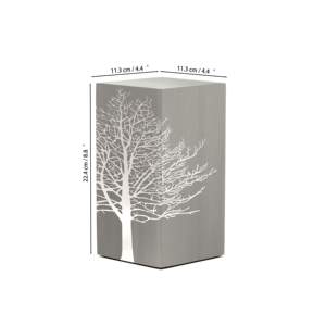 Gray Tree Pattern Urn Ash Holder <b>Memorial</b> <b>Keepsake</b> Box Desktop Cremation <b>Keepsake</b> Container for Remembrance - Product Image 3