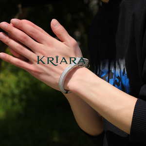925 Gold Plated Moissanite <b>Cuff</b> <b>Bracelet</b> Round Brilliant Cut Micro Pave Luxury Women's Geometric Design - Product Image 3
