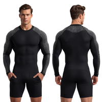 Pinco Sports – Débardeur de compression pour hommes adultes, motif géométrique diamanté avec strass – Anti-bactérien, respirant, séchage rapide