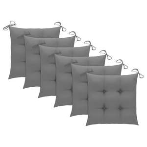 ชุดเก้าอี้สวนไม้สัก 6 ตัว สีเทา - Product Image 6