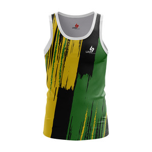 LUUK <b>Men's</b> Sublimation Printed Tank Top Quick Dry Sporty Sleeveless Fitness Shirt O Neck <b>Compression</b> Fit Custom Design Printed - Product Image 1