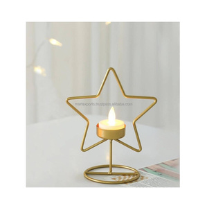 Porte-bougie de luxe moderne en fer forgé, éco-responsable, pour la décoration de table, idéal pour la décoration festive et saisonnière de la maison - Product Image 3