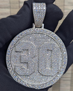 Colgante de moissanita estilo hip hop personalizado con incrustaciones de diamantes, colgante de plata de ley 925, estilo rapero, colgante con nombre personalizado para hombre - Product Image 1