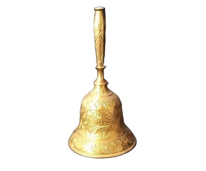 แกะสลัก Handcrafted ระฆังการออกแบบที่ดีที่สุดงานฝีมือโลหะทองเหลืองระฆังร้อนขายตกแต่งบ้านหรูหราระฆัง - Product Image 1