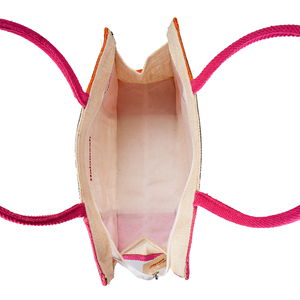 Sac en jute multicolore réutilisable, sac fourre-tout en fibre naturelle pour les courses, les voyages, les commandes en gros au meilleur prix - Product Image 2