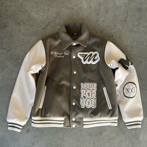 Veste universitaire en laine personnalisée style hip-hop avec doublure matelassée et poches pour étudiants universitaires en hiver – Vente en gros - Product Image 6