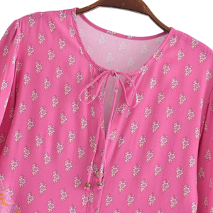 Vestido mini estampado para mujer, vestido de moda de manga larga - Product Image 2