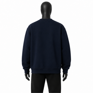 Sudadera de Cuello Redondo de Algodón Grueso para Hombre con Logotipo Personalizado, Sudadera Urbana con Estampado Gráfico de Rayos, Sudadera Unisex con Forro Polar Reflectante - Product Image 3