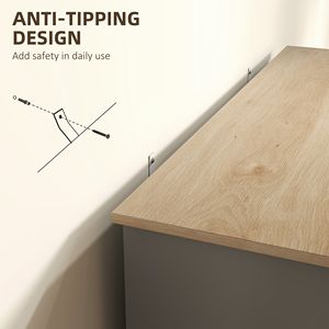 Buffet de cuisine moderne gris de 41 pouces, armoire à 3 portes avec étagère réglable et tiroir pour salle à manger - Product Image 6