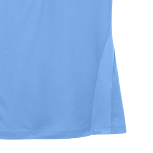 Polo en maille bleu clair pour femme, anti-humidité, avec broderie, manches courtes, col, vêtement de performance sportive pour le golf - Product Image 6