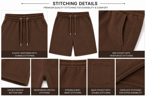 Shorts homme personnalisés avec logo, haute qualité, design tendance, coupe classique, respirants, doux, en coton French Terry. - Product Image 5