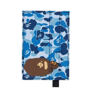 Cartera Porta Tarjetas Unisex BAPE con Diseño de Camuflaje Azul y Estampado de Cabeza de Mono, Estilo Hip-Hop - Product Image 4