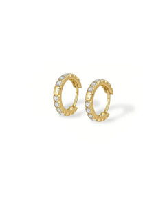 Pendientes de Aro de Oro de 14K con Diamantes, Pequeños, Minimalistas, para Uso Diario, Regalo para Mujer, Joyería Fina, Diseño Chic - Product Image 3
