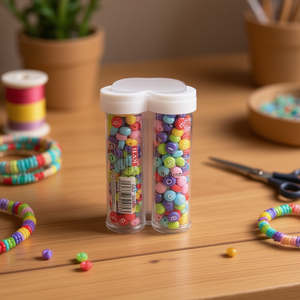 Perline ILAN in barattolo 6x6mm 15g multicolore per artigianato - Product Image 2