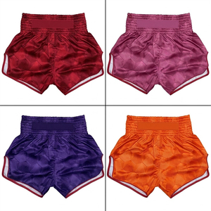 Pantalones Cortos de Boxeo de Satén con Estampado Personalizado, Cintura Alta, Ajuste Holgado, Shorts de Entrenamiento de Satén, Equipo de Artes Marciales - Product Image 6
