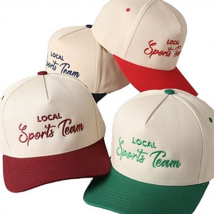 Casquette de baseball unisexe personnalisée avec logo brodé, style sportif, 5 panneaux, bicolore, en coton respirant, fabriquée au Vietnam - Product Image 2