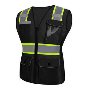 Chaleco de seguridad para mujer, multifuncional, de alta calidad, color neón, con cremallera, cinta reflectante, chaleco de trabajo con logotipo de diseño personalizado - Product Image 1
