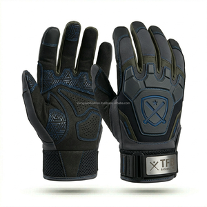 Guantes de Bateo de Softbol de Lanzamiento Rápido para Hombre y Mujer, Ajuste Ergonómico, Palma de Cuero Genuino, Malla Transpirable, Logotipo Personalizado - Product Image 3