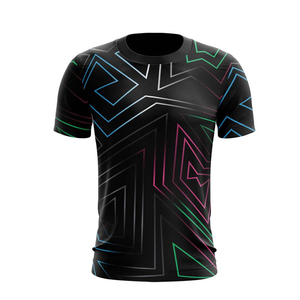T-shirt à col rond en molleton de coton épais, coupe classique, respirant, à séchage rapide, écologique, à motif uni, design personnalisé pour homme - Product Image 1