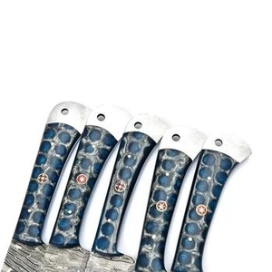 Custom Hand Forged Eco-Friendly Damascus Steel Japanese Chef <b>Knife</b> <b>Set</b> 5 Pcs <b>Sharp</b> Blade Fruit Vegetable Cutting Daily - Product Image 3