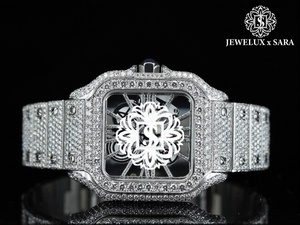 Reloj de Diamantes de Moissanita Helado, Suministro Directo de Fábrica, Reloj de Joyería Brillante para Hombre o para Fiestas, Disponible a Precio de Exportación - Product Image 5