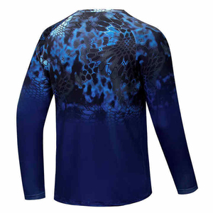 Custom Men Sublimation Long Sleeve T Shirt Quick Dry Breathable Outdoor Hiking Fishing Jersey Gym Fitness Sports <b>Top</b> - Product Image 2