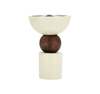 Support de bougie en bois et résine argentée, fait main, gaufré, style arabe, luxe du Moyen-Orient, pour Oud Bakhoor Mubkhar, Noël, Inde, EXOTIQUE INDIEN