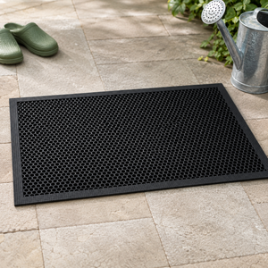 Tapis creux moderne abstrait antidérapant en caoutchouc de 100*150 cm pour entrée, facile à nettoyer - Product Image 4