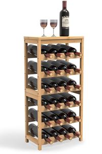 Bottle Bamboo Wine Bottle <b>Rack</b> & Beer Basket Eco-Friendly Carrier with Bottle Opener <b>for</b> Camping Use - Product Image 4