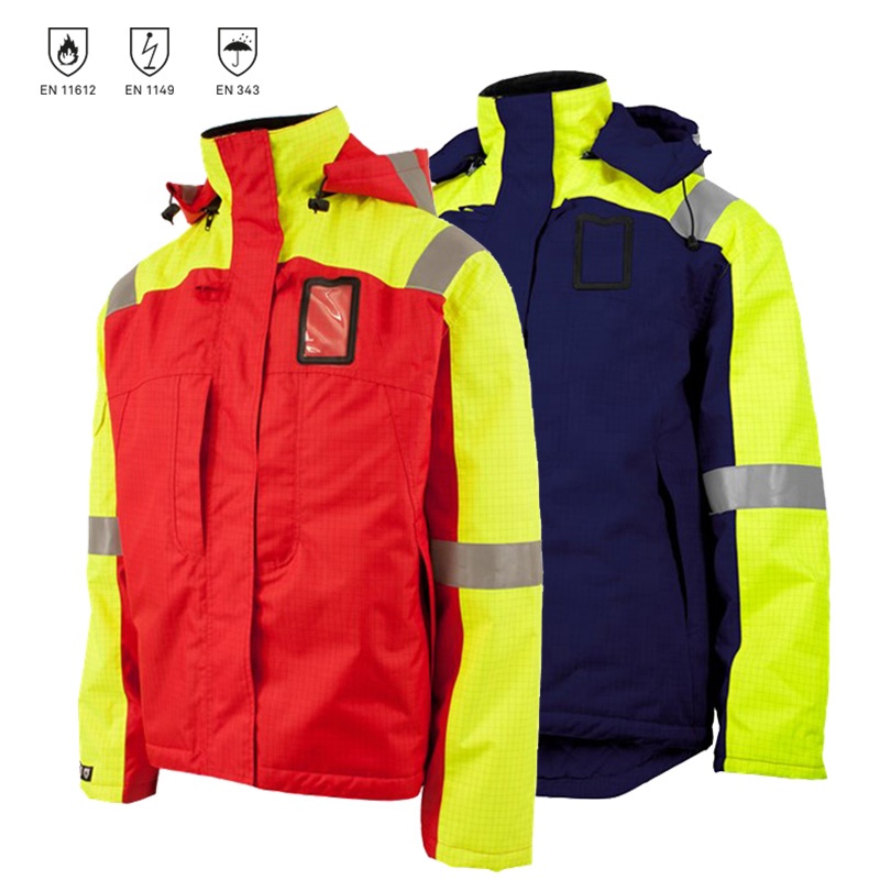 Vêtements de travail FR pour le secteur du pétrole et du gaz Uniforme de travail pour les vestes d'hiver de sécurité des ingénieurs