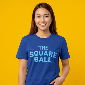 เสื้อยืดแขนสั้นพิมพ์ลายสี่เหลี่ยมทรงสี่เหลี่ยมสำหรับผู้ชาย คอกลม ผ้าเจอร์ซีย์คอตตอน ทรงปกติ - Product Image 6