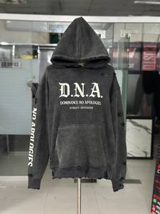 Custom Black White Striped <b>Zip</b> Up Hoodie Oversized Streetwear 3D Puff Print Cotton Fleece Full <b>Zip</b> <b>Hooded</b> Jacket - Product Image 4